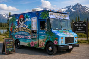 The Jolly Rogers Taste of Paradise Ice Cream Truck Sterling AK