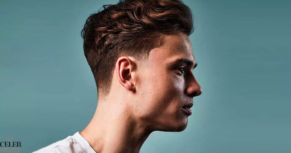 Mid Taper Fade with Textured Fringe